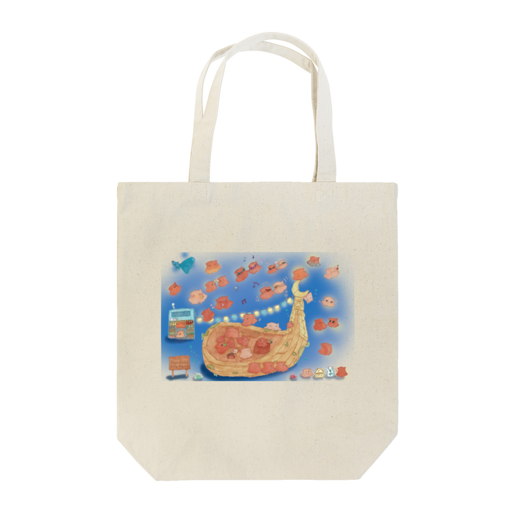 メンダコ工房の沈没船で夜会メンダコ Tote Bag