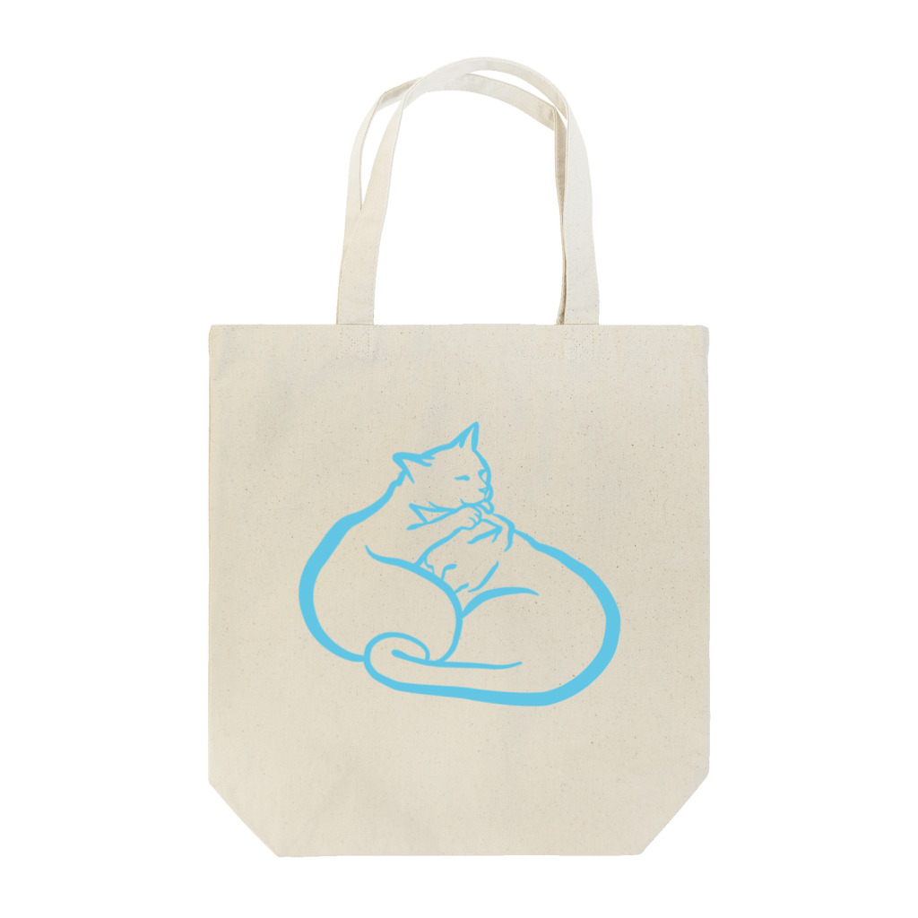 なすピザの仲良しネコのグルーミング Tote Bag