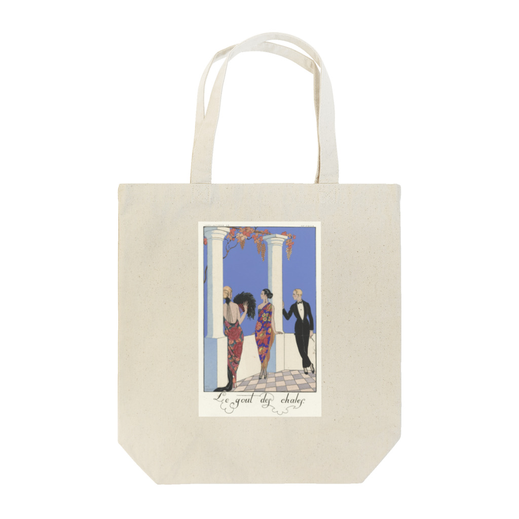 rosalinaのジョルジュ・バルビエ『ファルバラ・エ・ファンフルリュシュ』より《ショールの味わい》 Tote Bag