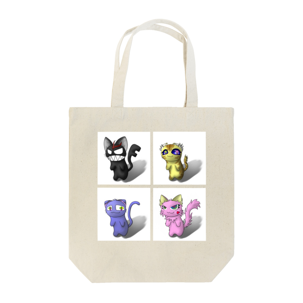 黒猫の鍵尻尾の猫しゅーごー！ Tote Bag