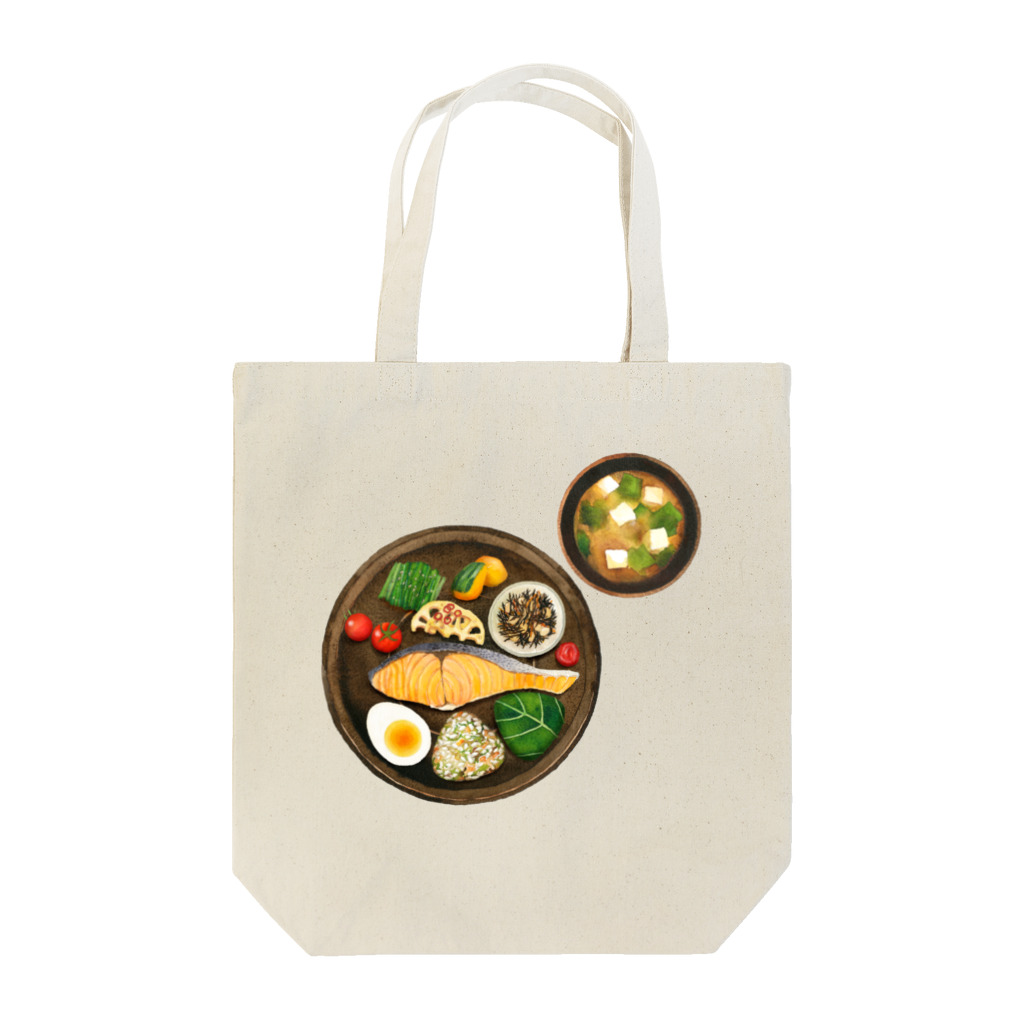 Miho MATSUNO online storeのJapanese morning plate and miso soup Tote Bag