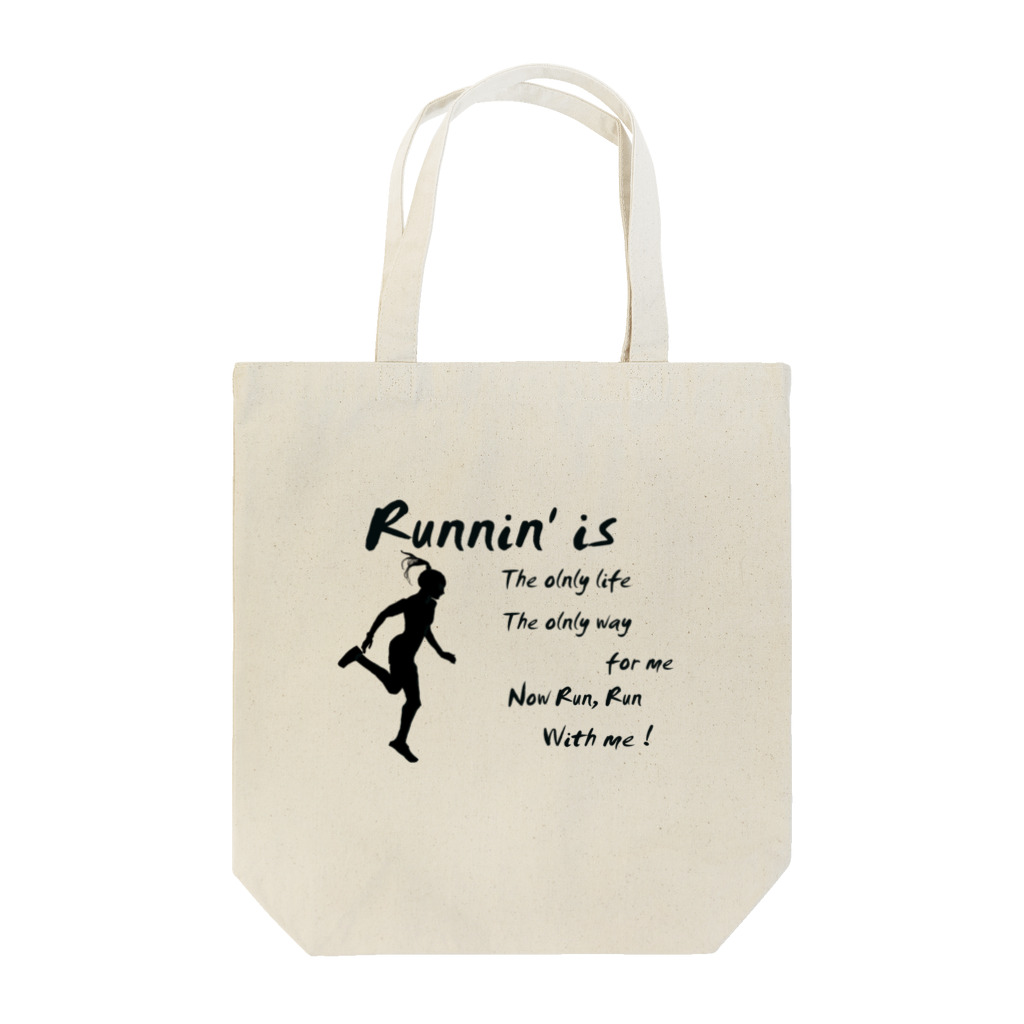 ワラーチ・ランナー　HiroseのRunning Girl / Runnin'  ～ 女性ランナー Tote Bag