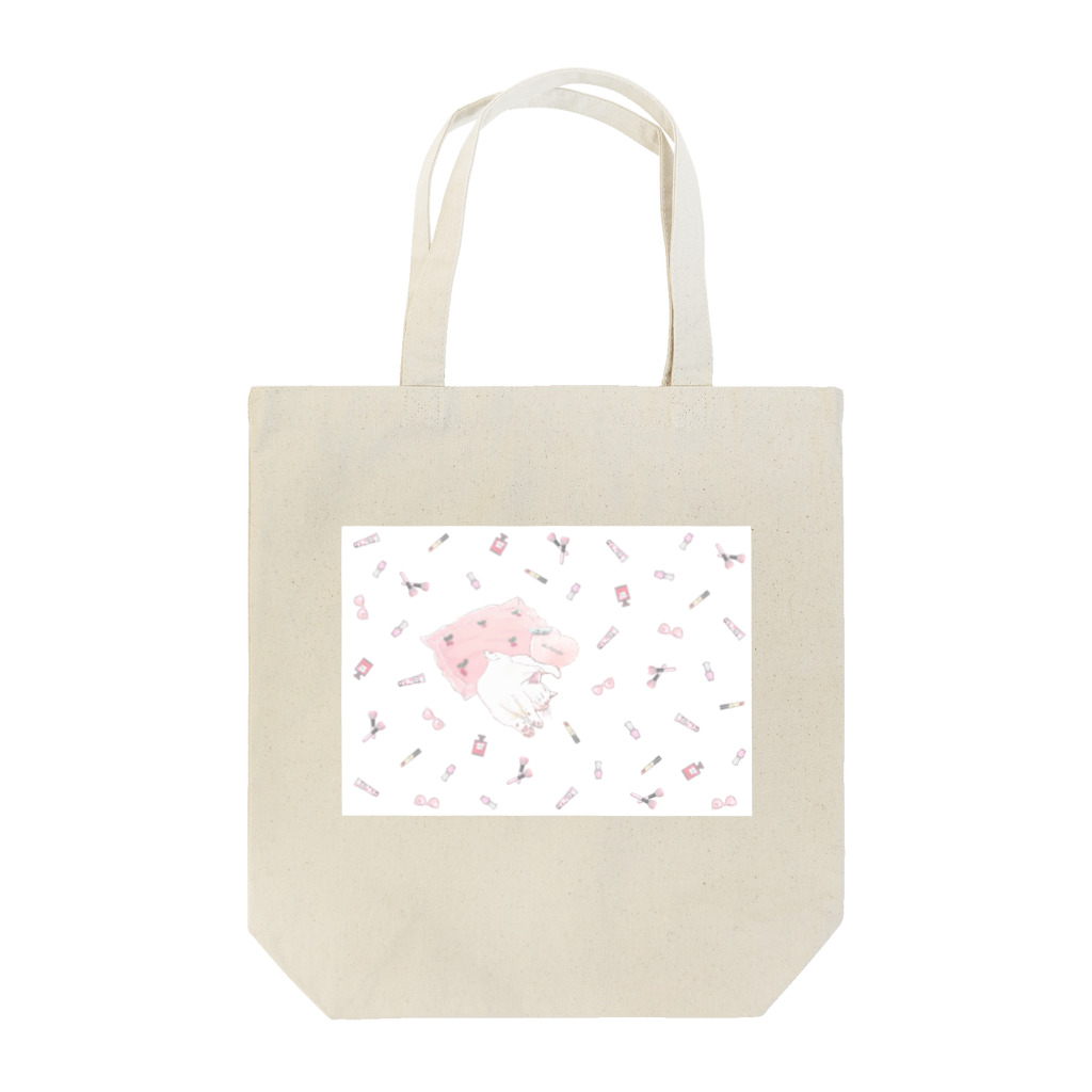 似顔絵婚姻届/スマホDIY婚姻届~ai.create~のおねむｚｚｚ白猫ちゃん♡ Tote Bag