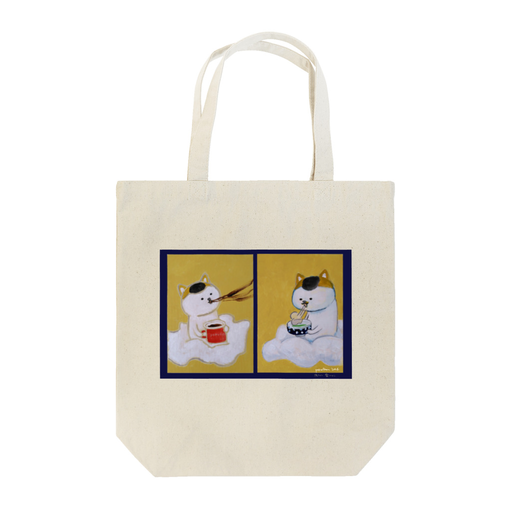 ポケファス ショップの【風ニャン雷ニャン02】 Tote Bag