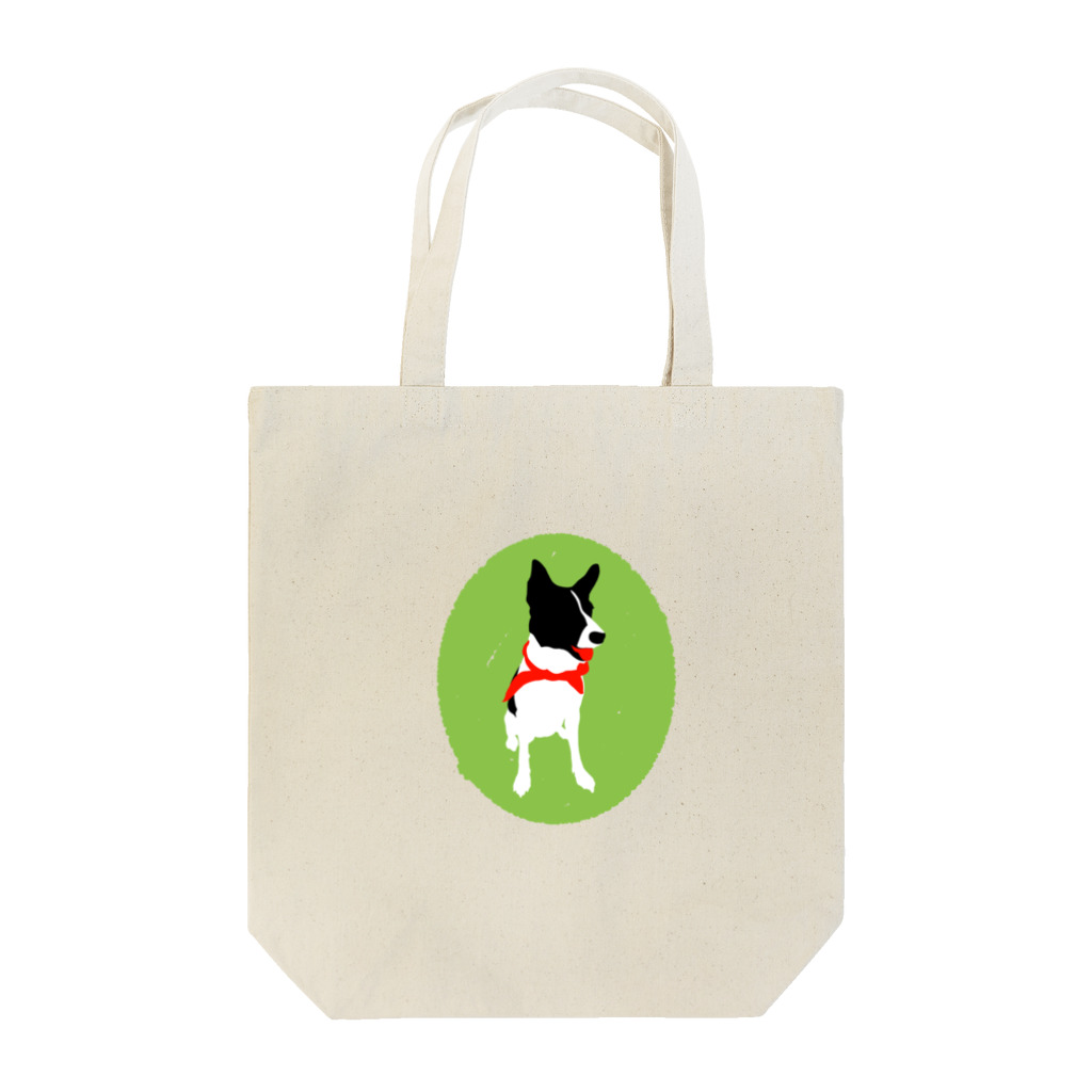ティシュー山田の犬、赤色バンダナ Tote Bag