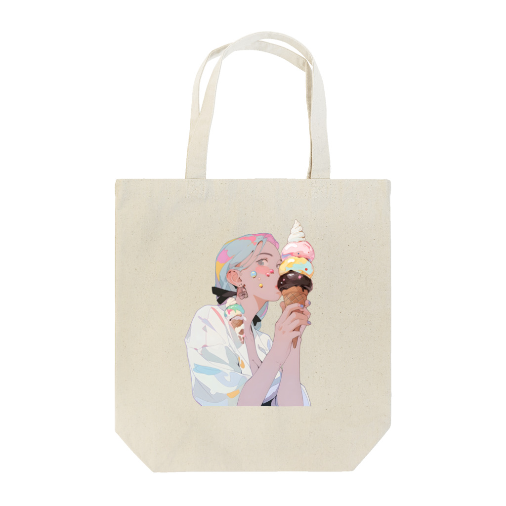 ヤバいTシャツ屋しゃんの暑い夏はアイスだ011 Tote Bag