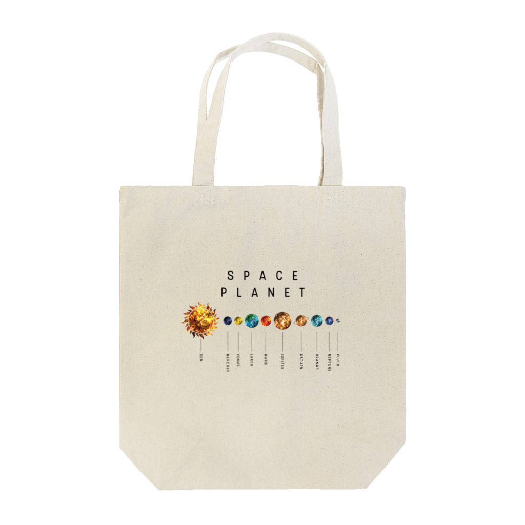 cranes designのSPACE PLANET 宇宙惑星 Tote Bag