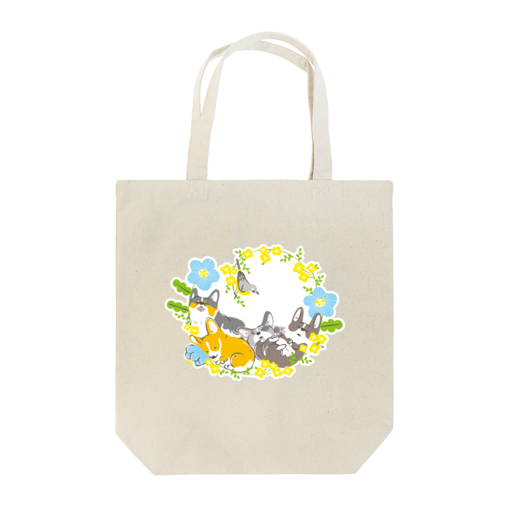 サカモトリエ/イラストレーターのねむねむコーギー（色違い） Tote Bag