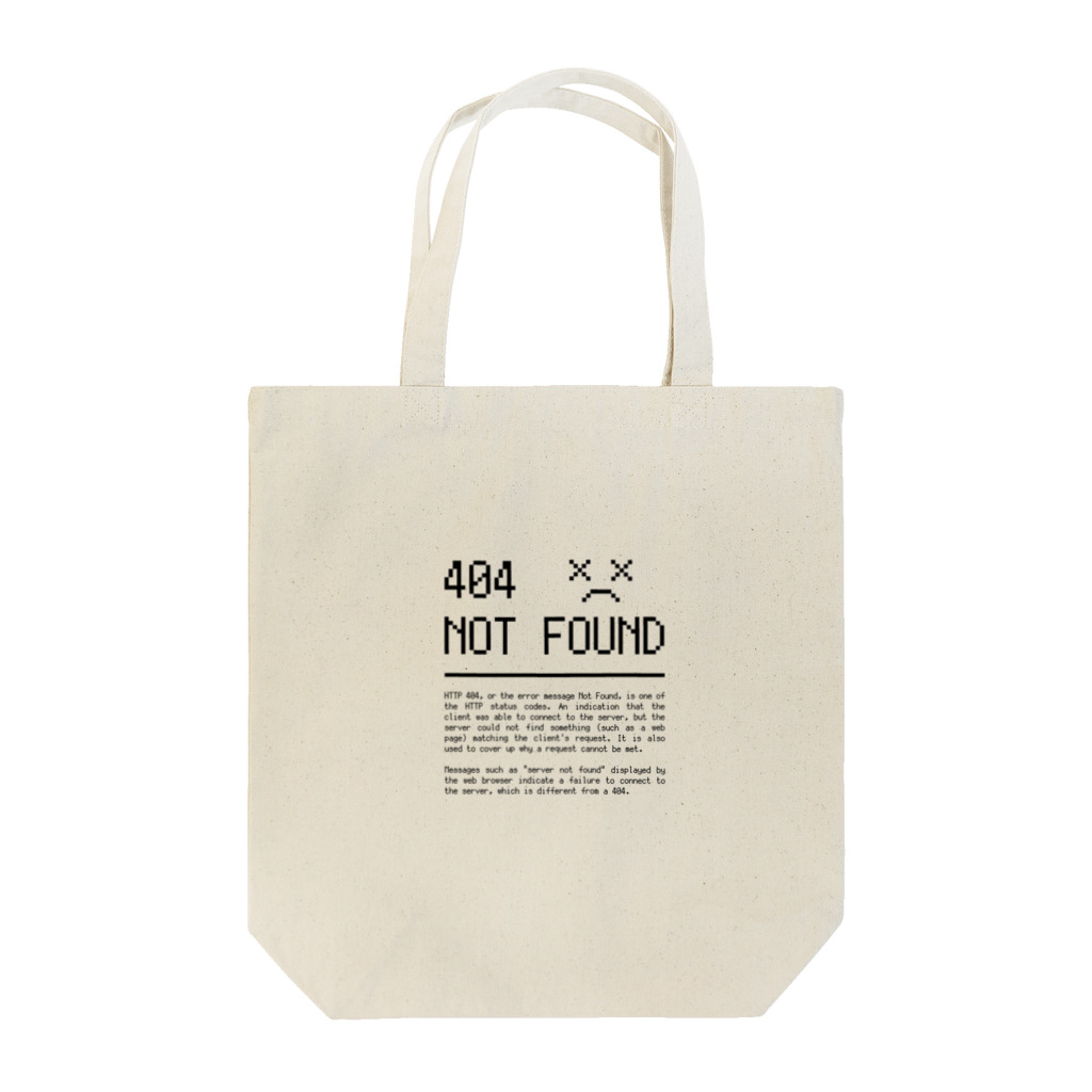 HASHIGO SHOPの404 not found DOT Tote Bag