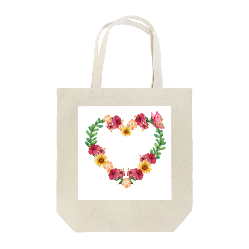 tc4cのsummer flowers wreath Tote Bag