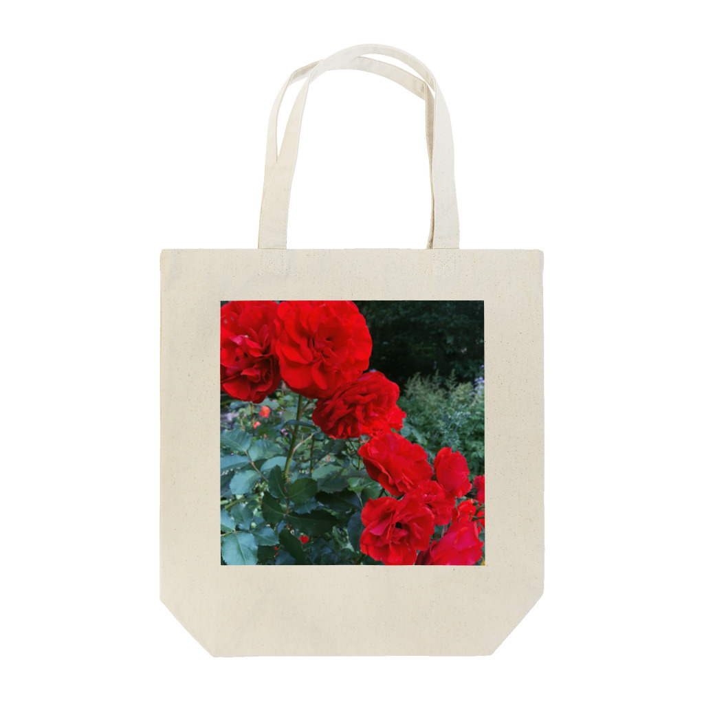 その日暮らし。の薔薇のお花 深紅 Tote Bag