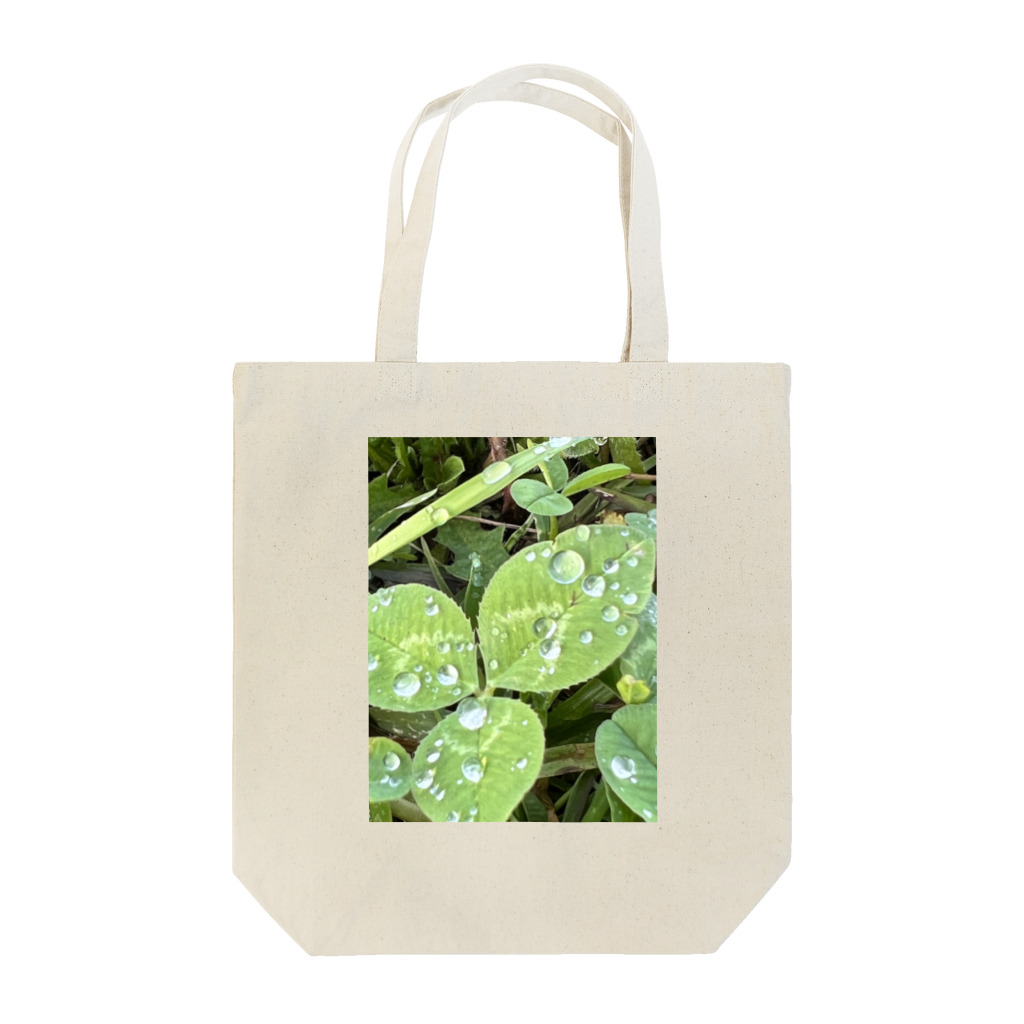 結び屋　美宇宙〜Misora〜の葉っぱの上の水玉 Tote Bag