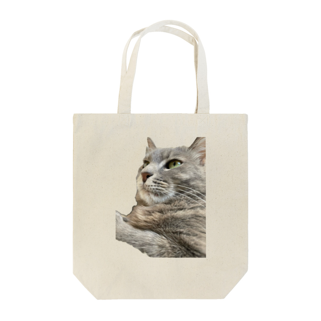 グレージュ猫ロッタン🐈‍⬛の緊張ロッタン Tote Bag