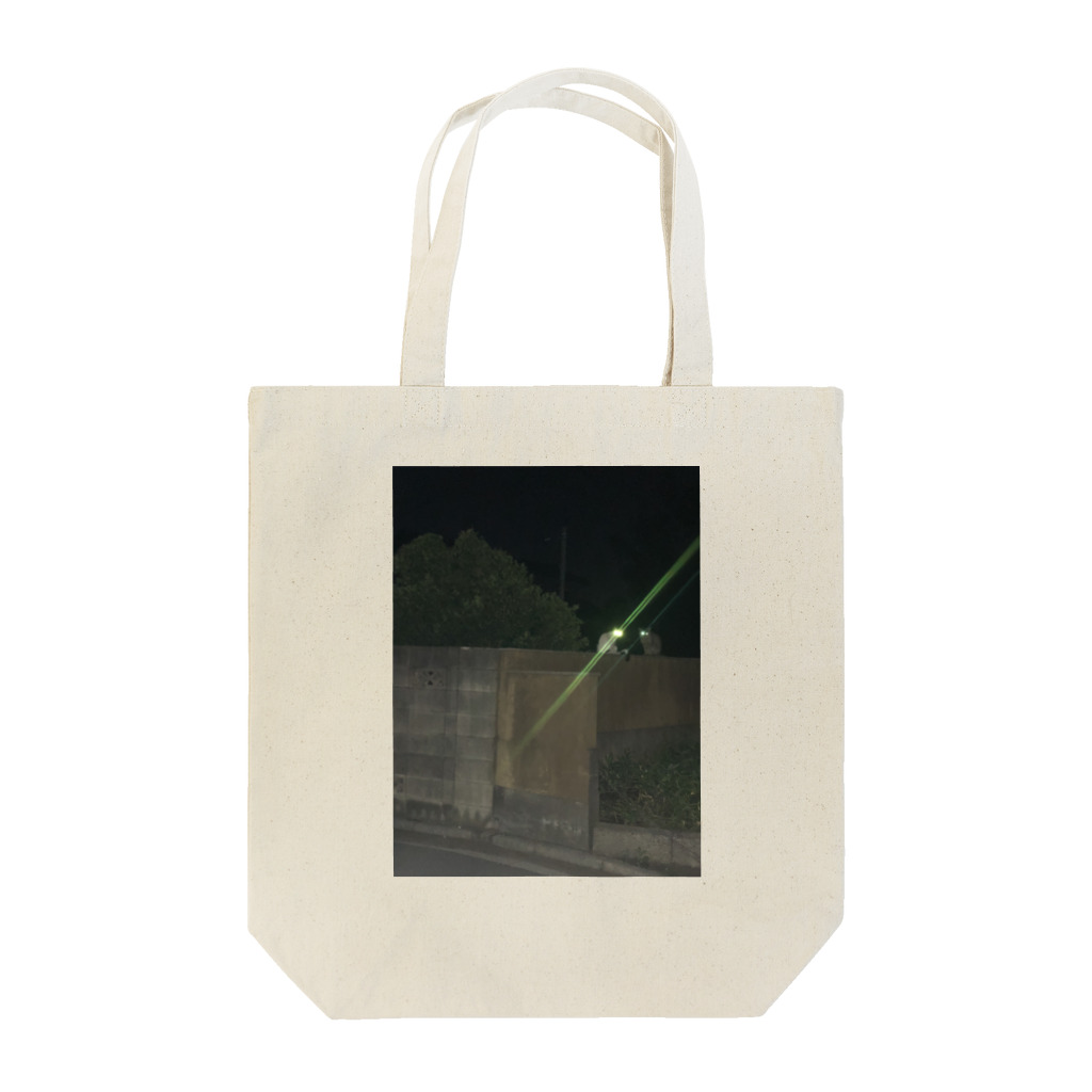 おふとんねこのくらがりからこっちを見てる Tote Bag