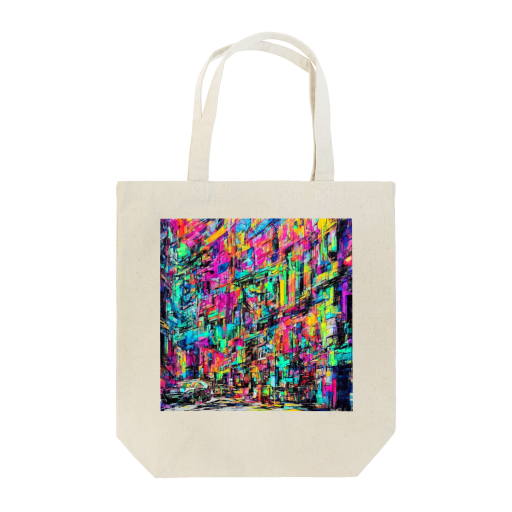 TakashiSの vivid gas station Tote Bag