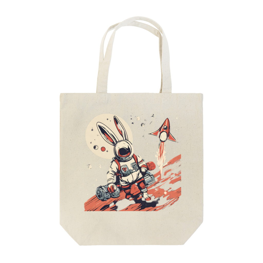 ロケットうさぎのロケットうさぎ　平和維持 Tote Bag