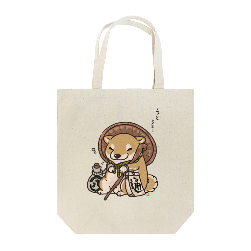 真希ナルセ（マキナル）の信楽焼のタヌキ風柴犬（赤柴） Tote Bag