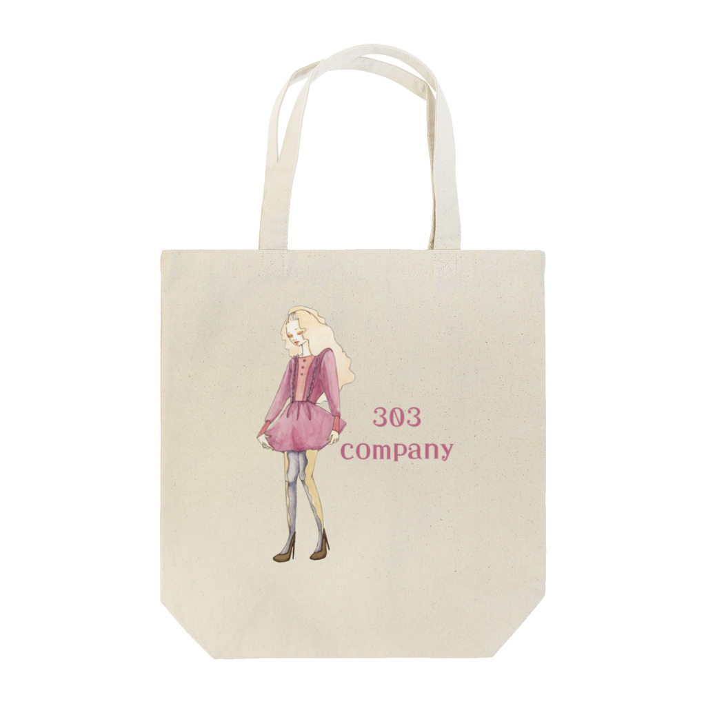 303companyの水彩画のファッションデザイン画の女の子2 Tote Bag