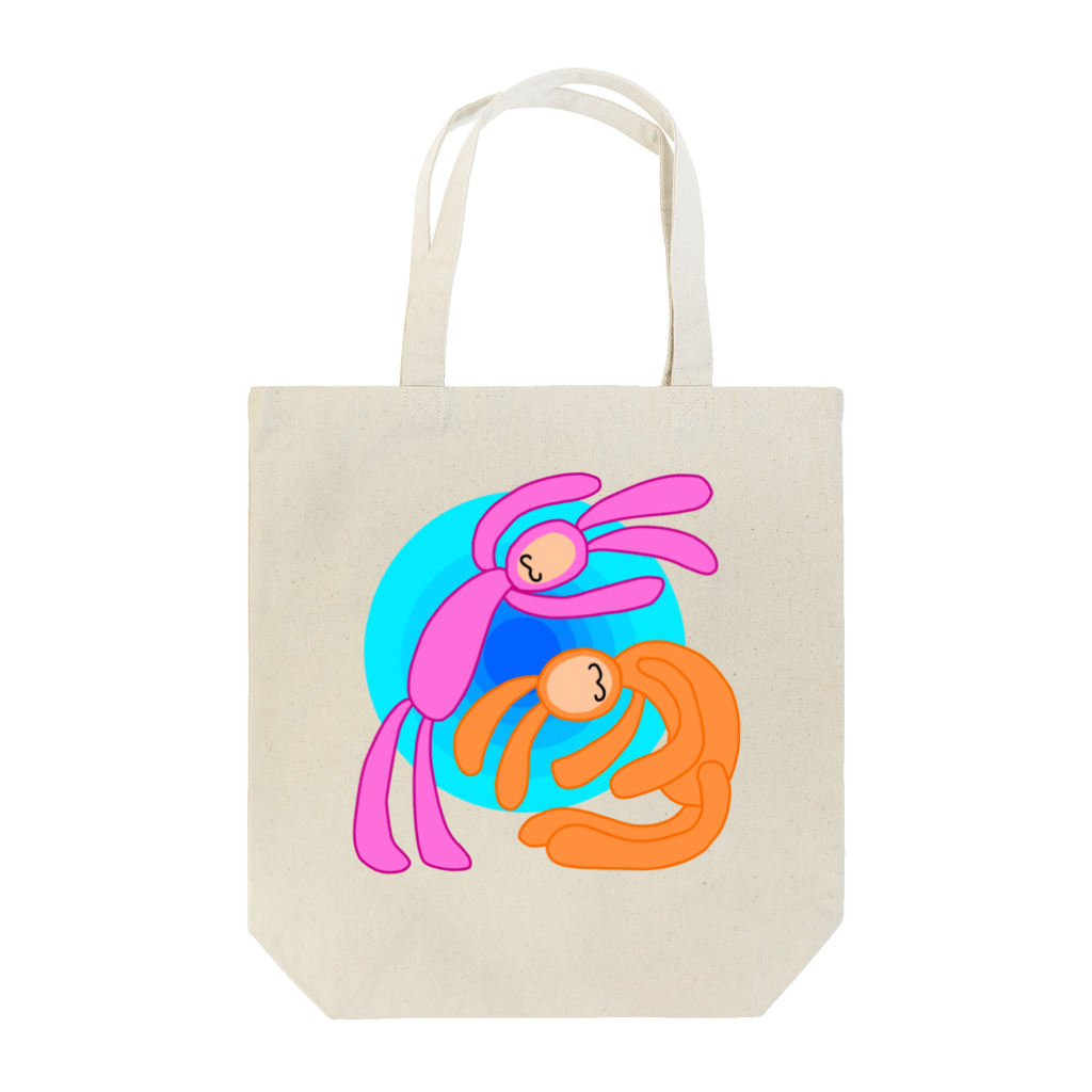 手描きのエトセトラの戯れるウサギ Tote Bag