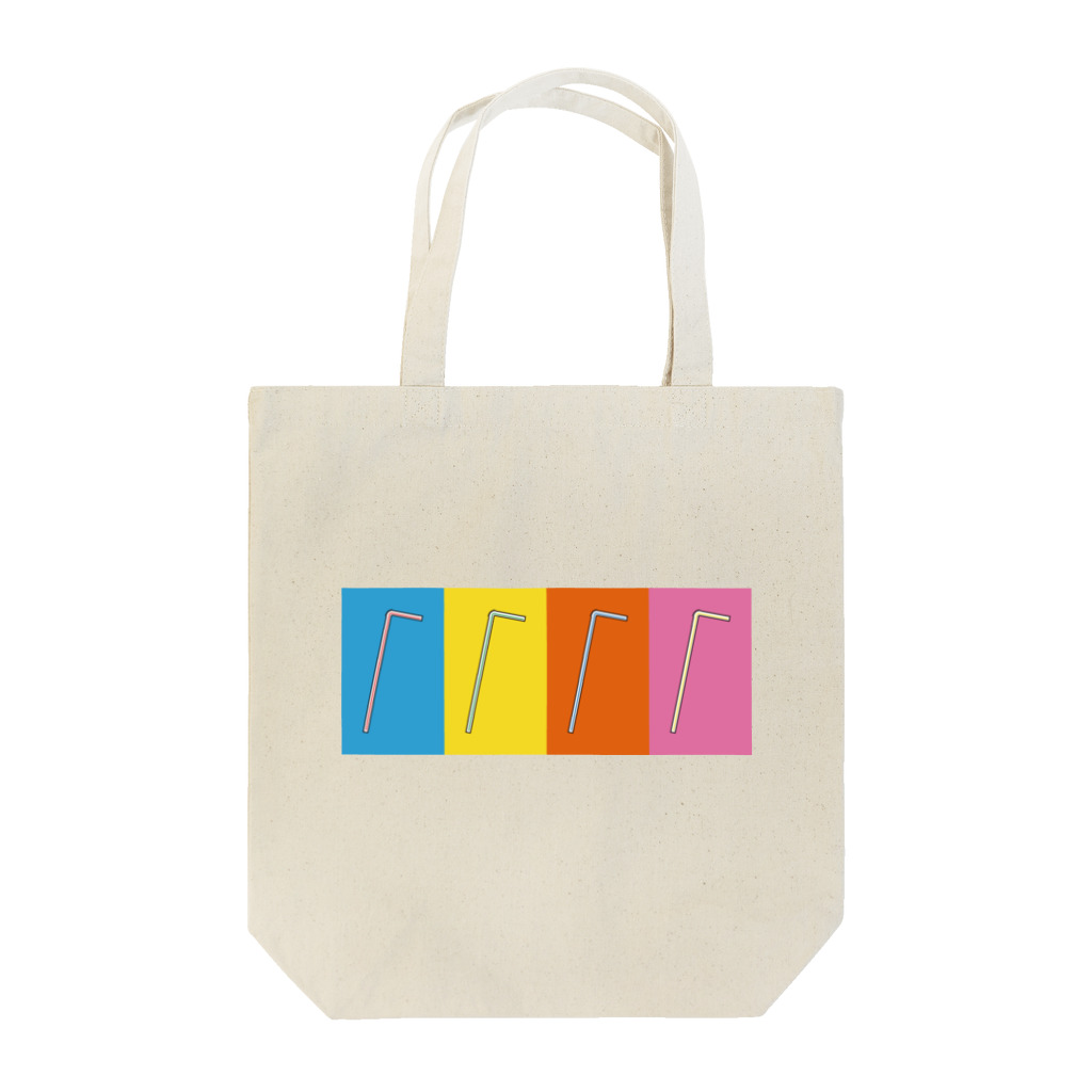 うさぎちゃんアイランドのおしゃれストロー Tote Bag