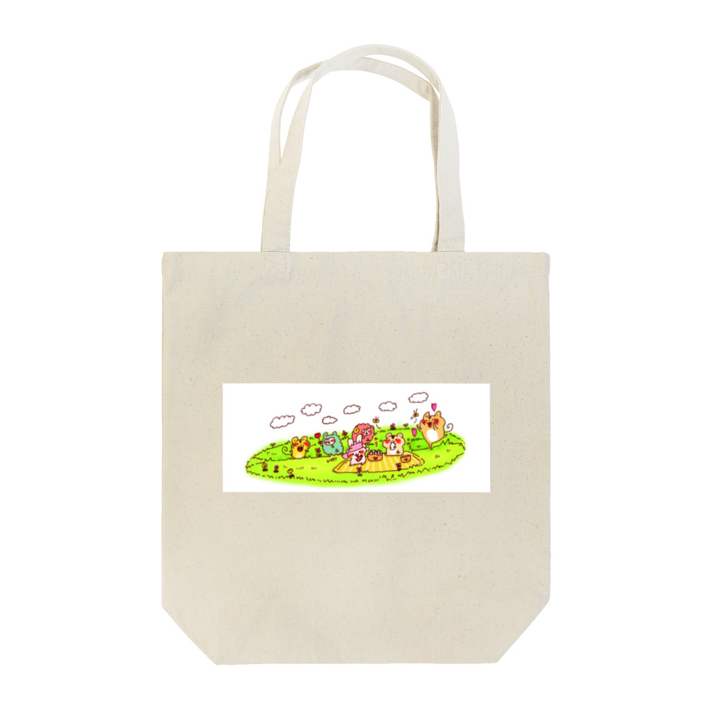 のち＠LINEスタンプ販売中のほわほわあにまる集合 Tote Bag