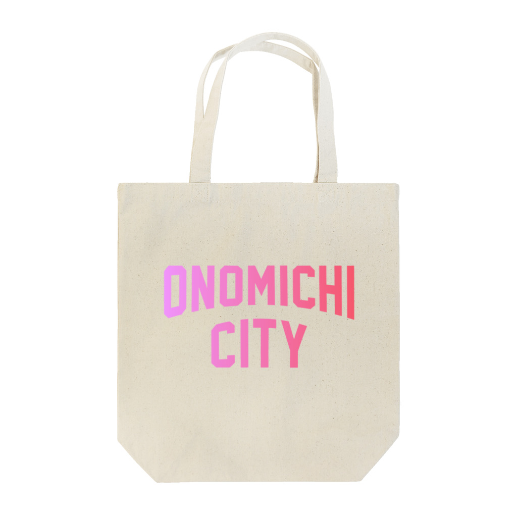 JIMOTOE Wear Local Japanの尾道市 ONOMICHI CITY ロゴピンク Tote Bag