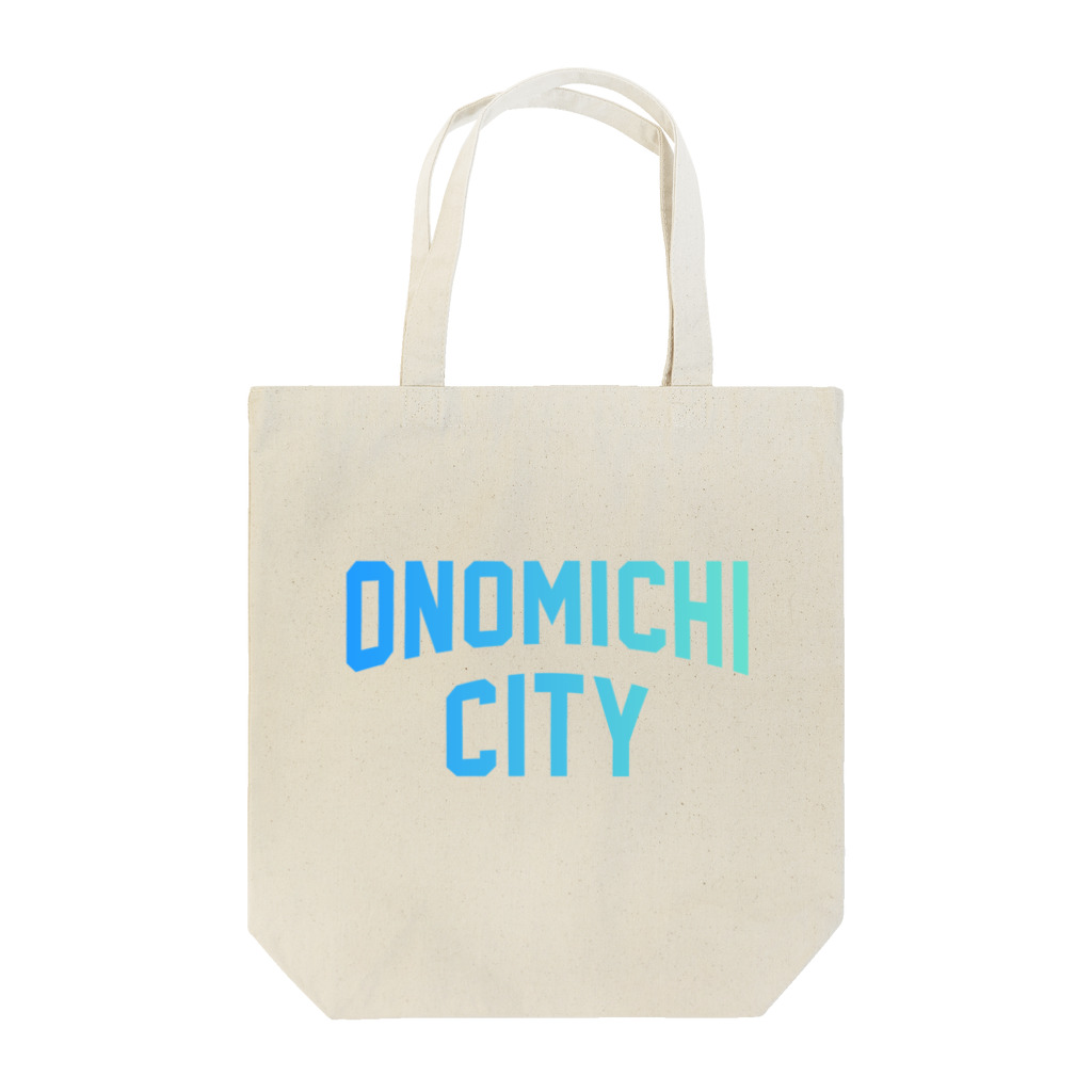 JIMOTOE Wear Local Japanの尾道市 ONOMICHI CITY ロゴブルー トートバッグ