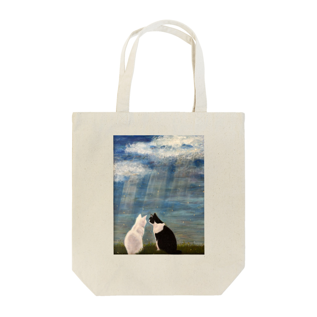 絵描き ひろみるん♪ オリジナル アートグッズSHOPのいつも一緒に〜天使の梯子〜 Tote Bag