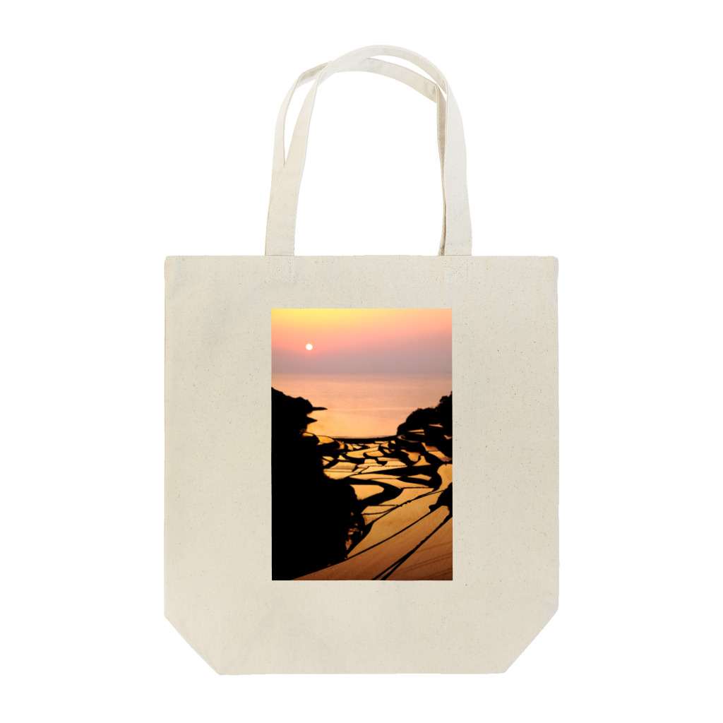 小佐々塾の夕陽と棚田 Tote Bag