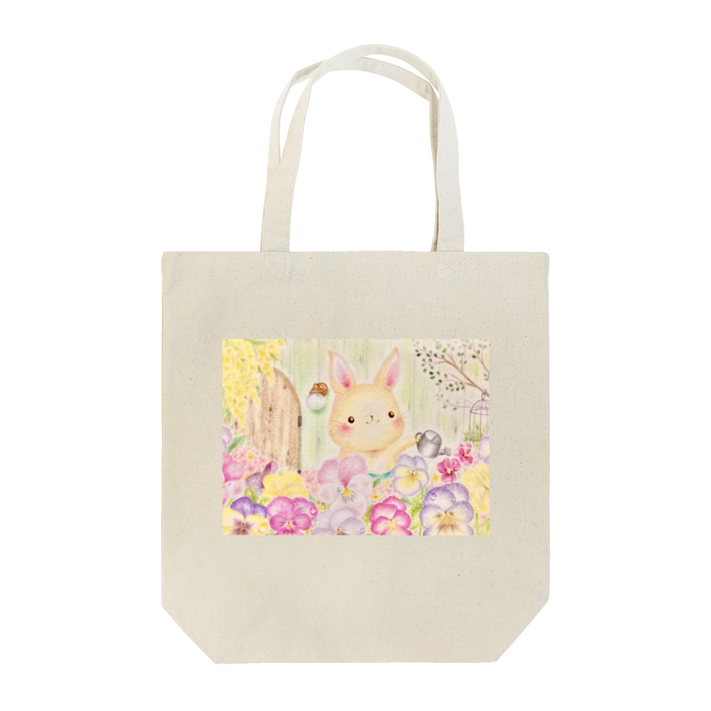 aiart aimiのうさぎちゃんの楽しいガーデニング Tote Bag