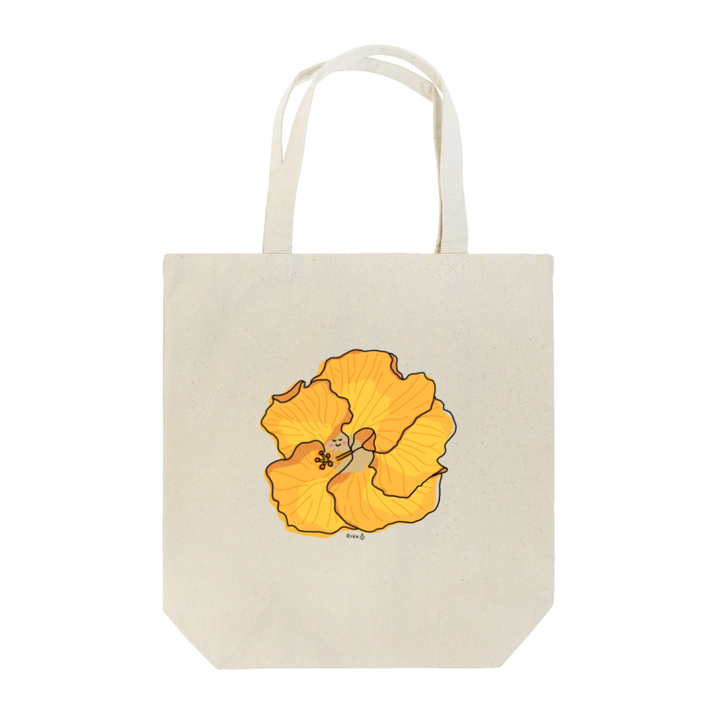 rukappleのオレンジハイビスカス　Orange Hibiscus Tote Bag