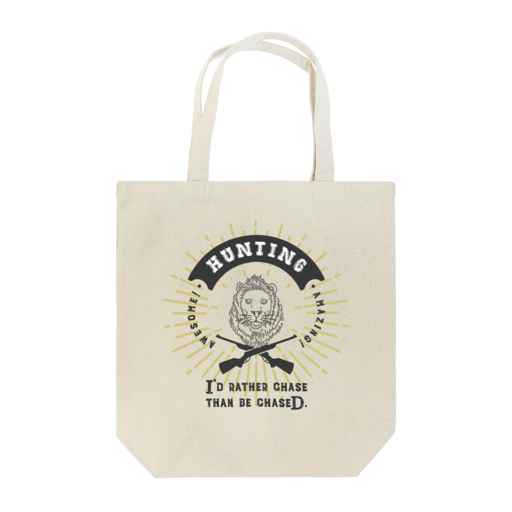 SANKAKU DESIGN STOREの肉食で生きよう！ ライオン/L Tote Bag