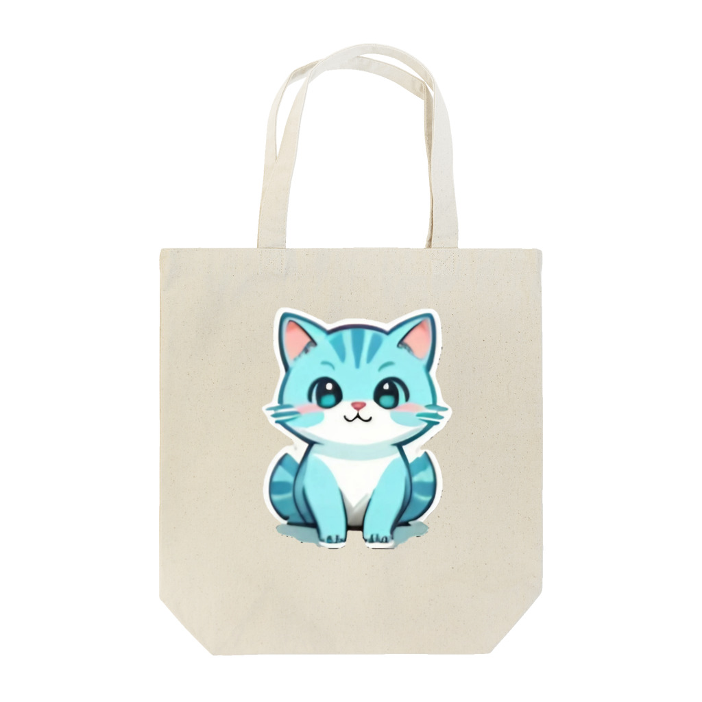 もふもふデザインストアの癒しのブルー猫グッズで、毎日を彩ろう Tote Bag