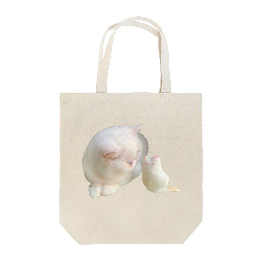 しろママのしろちゃんとちびしろちゃん Tote Bag