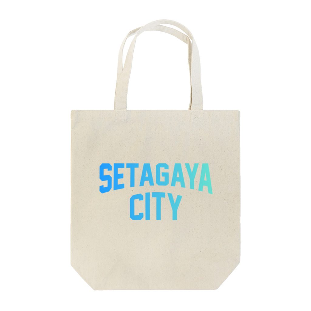 JIMOTOE Wear Local Japanの世田谷区 SETAGAYA CITY ロゴブルー Tote Bag