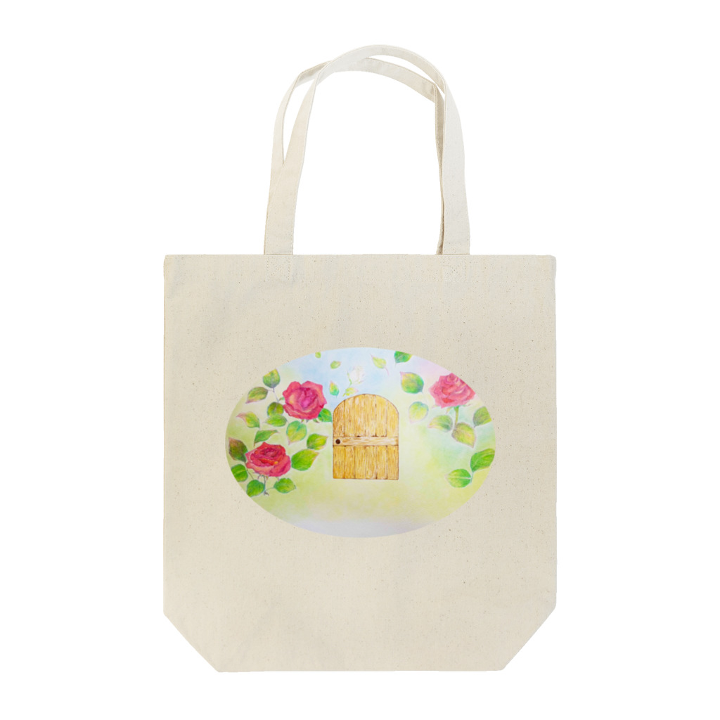 aquamarine_mintの「Frodの庭」ローズガーデン 薔薇園 扉 花園 Tote Bag