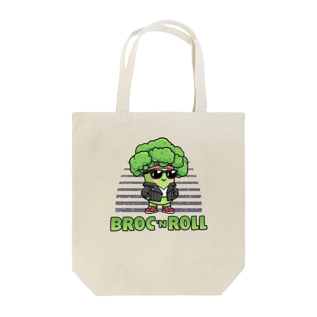 Stylo Tee Shopのブロックンロールのブロッコリー Tote Bag