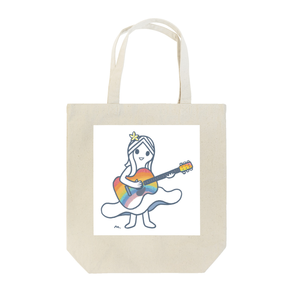 rainbow guitar girlのrainbow guitar girl  Tote Bag
