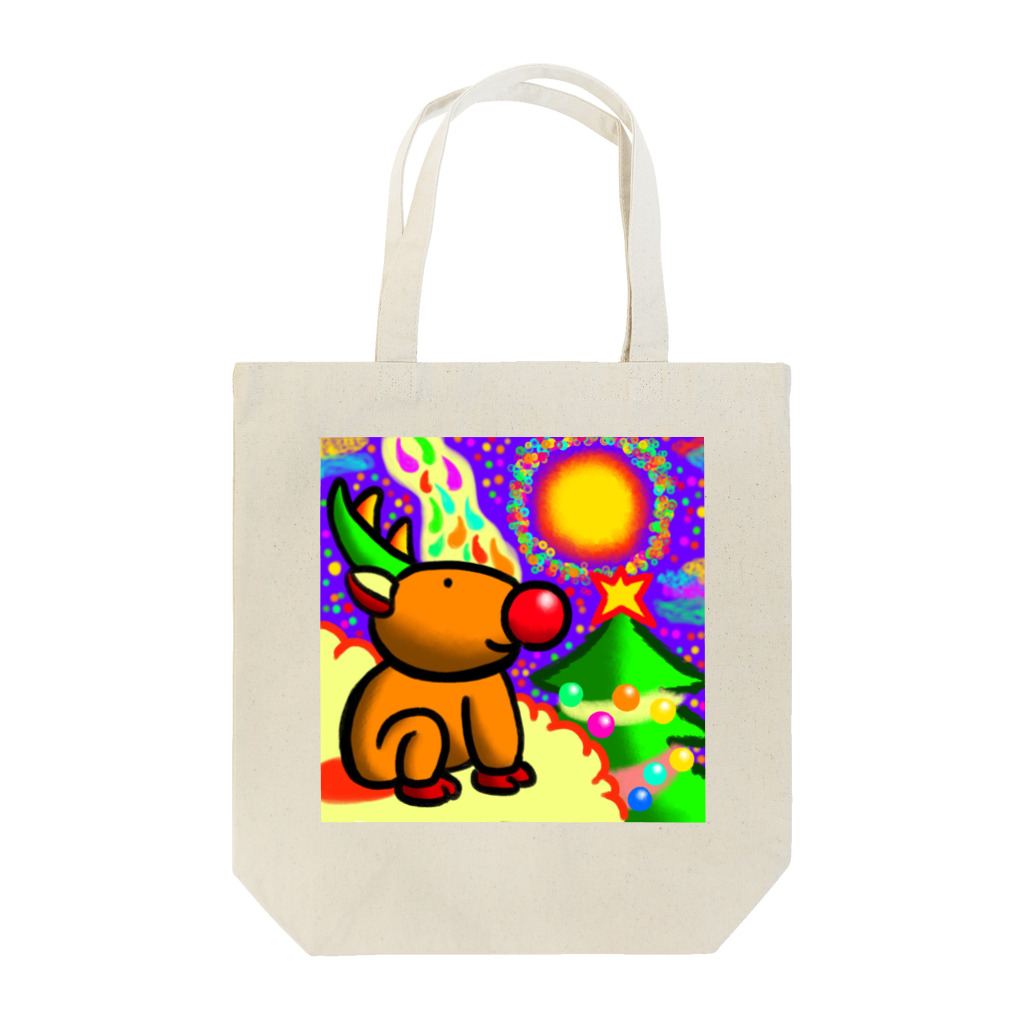 どりほぷのトナカイのお月見 Tote Bag