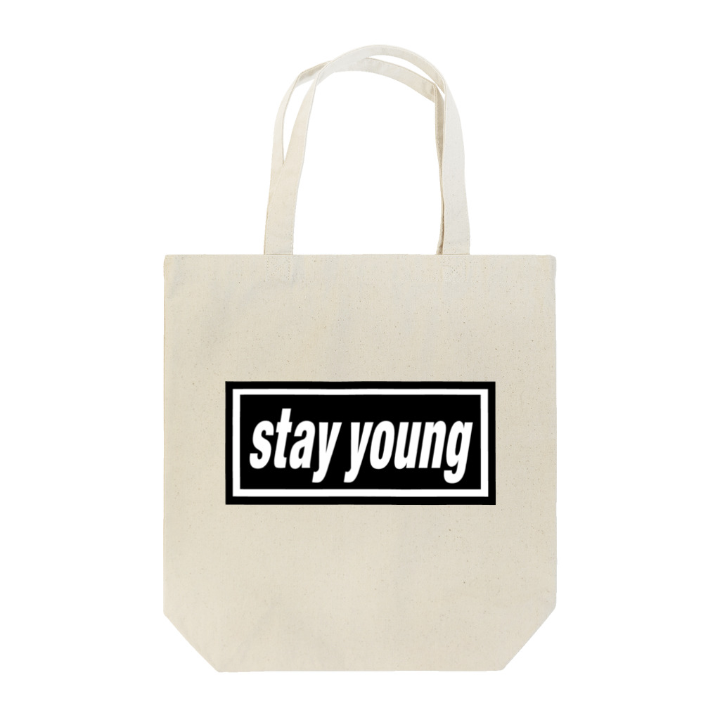 DRIPPEDのstay young-ステイヤング-BOXロゴ トートバッグ