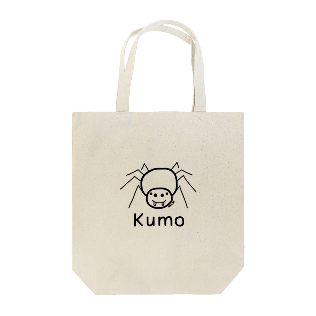 MrKShirtsのKumo (クモ) 黒デザイン Tote Bag