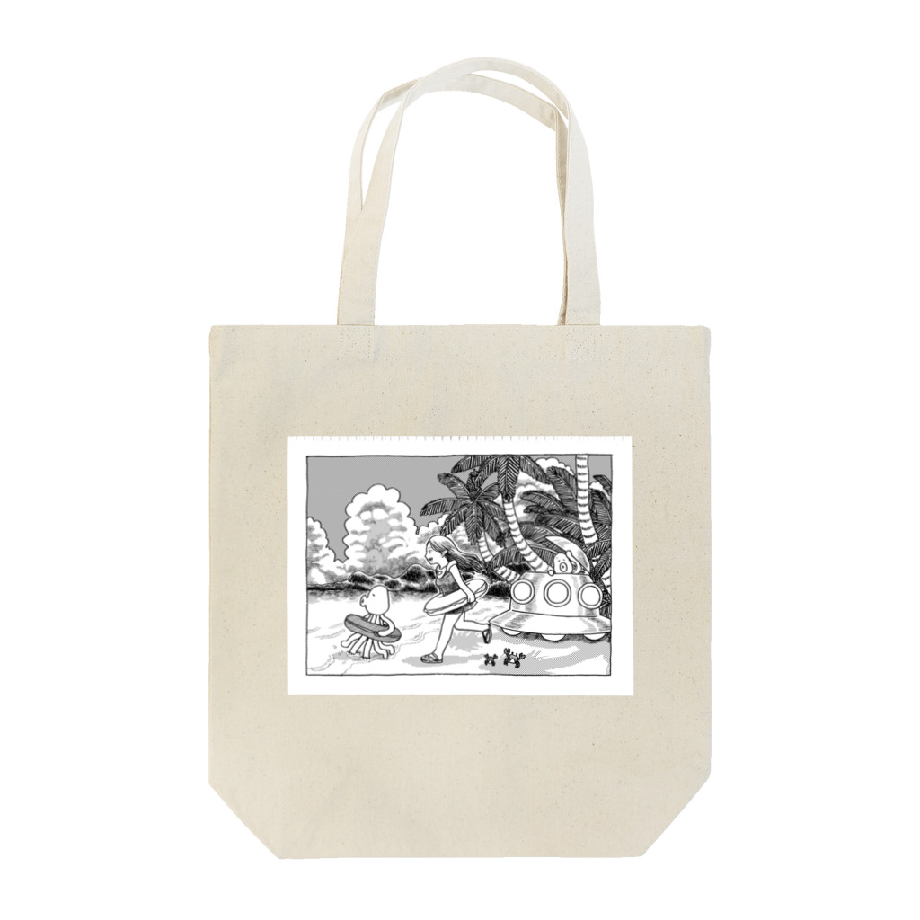 楽しんでいこうや西岡の宇宙人の夏 Tote Bag