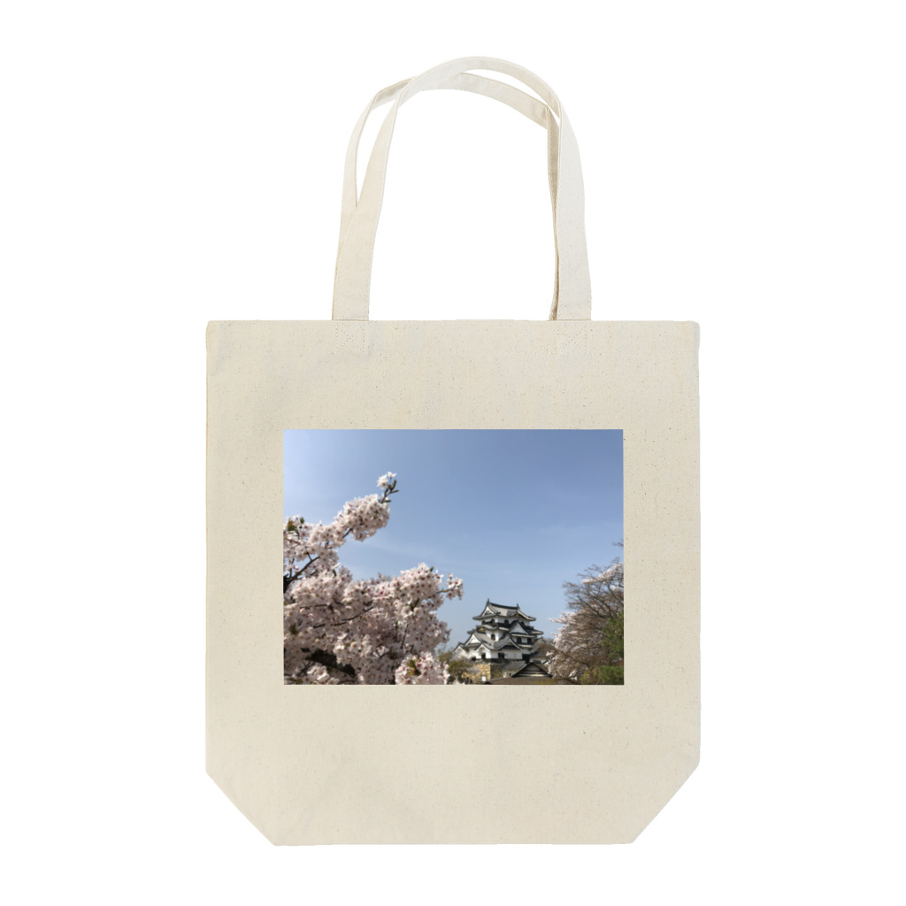 rin200027の彦根城と桜 Tote Bag