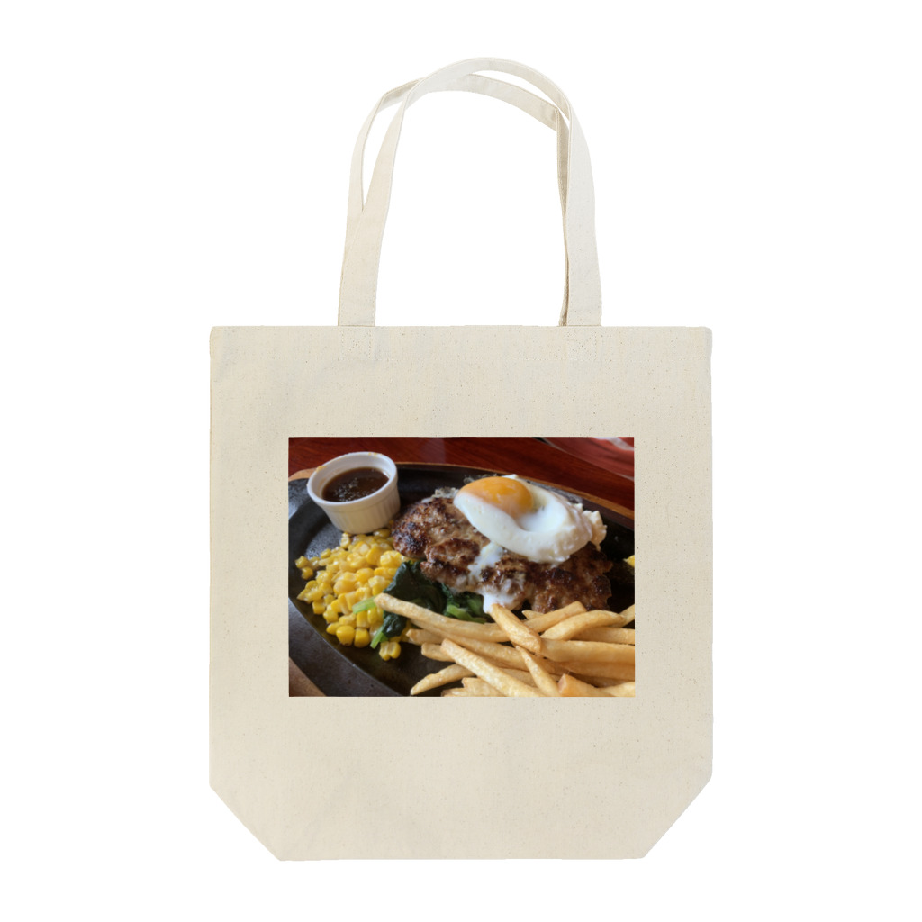 笑えない冗談。のハンバーグってる Tote Bag