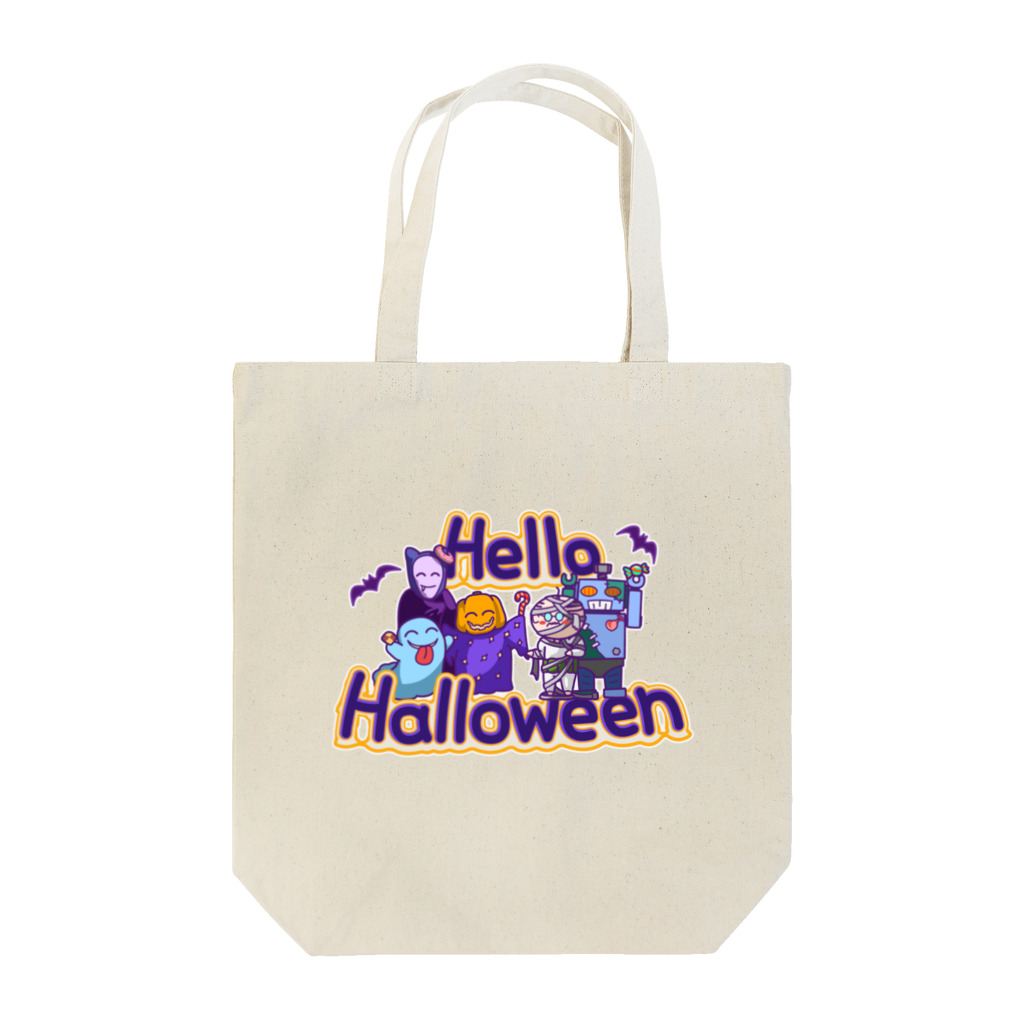 生物＝ケモノのヲ店のHello Halloween トートバッグ