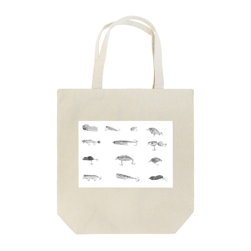 田の字の釣り猫のルアー Tote Bag