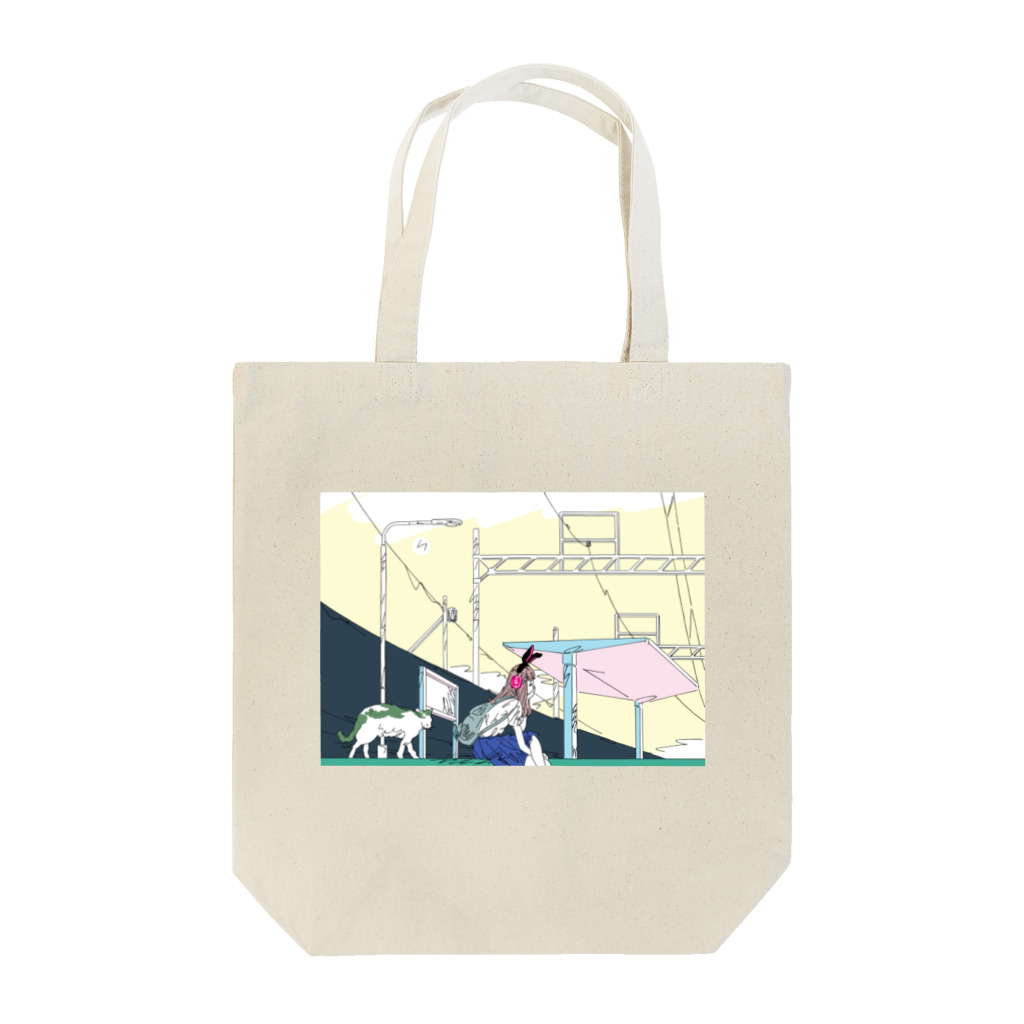 イノウエマサルのお店のステーション Tote Bag