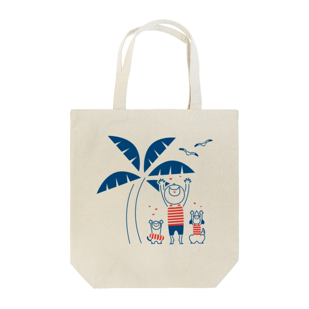 8anna storeのHAPPY HAPPY HAPPY！上を向いて笑おう！夏バージョン Tote Bag