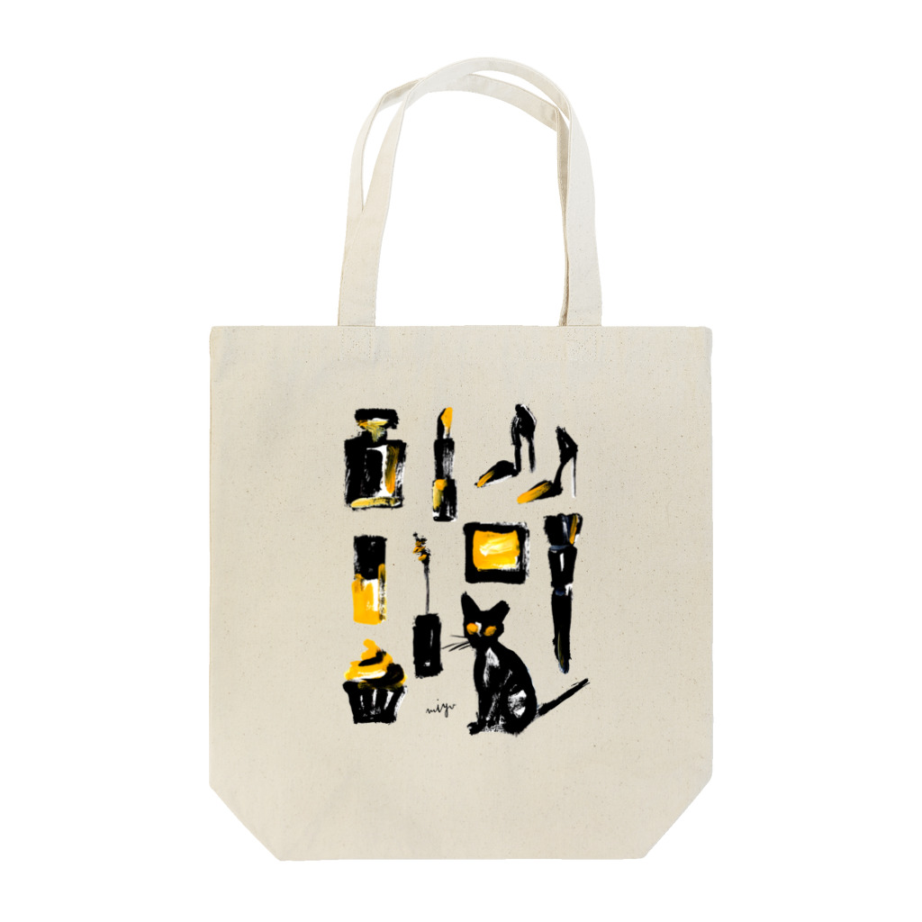 miyuki ohashi goods shopのBLACK & YELLOW トートバッグ