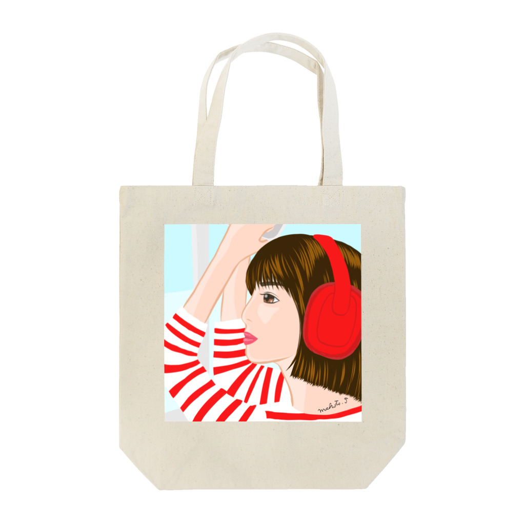 Logic RockStar のヘッドホンガール Tote Bag